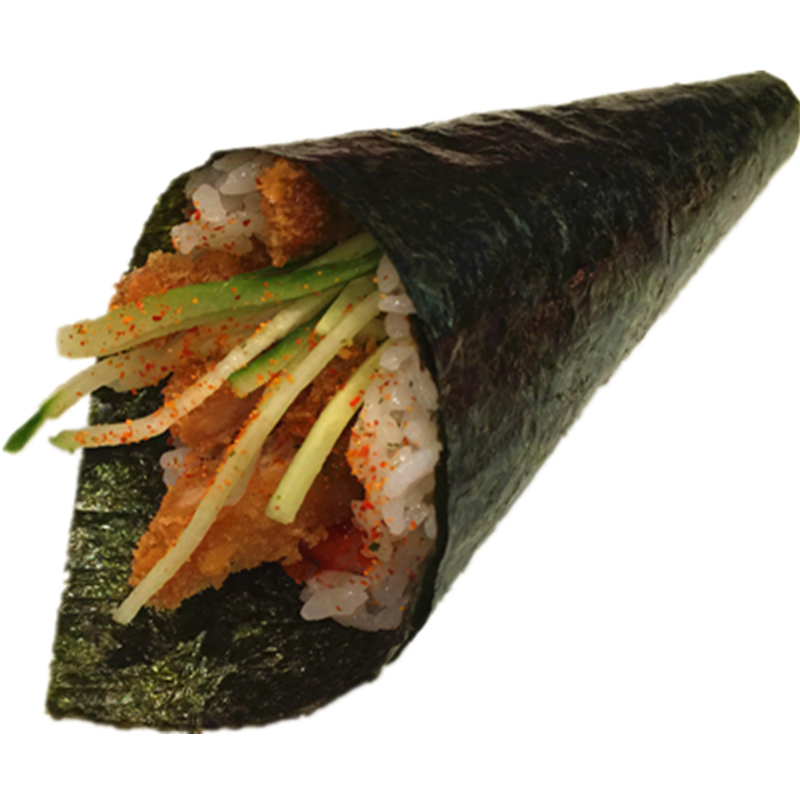 125. Spicy chicken handroll