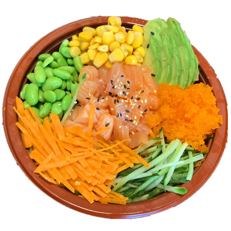 76. Salmon poke rice
