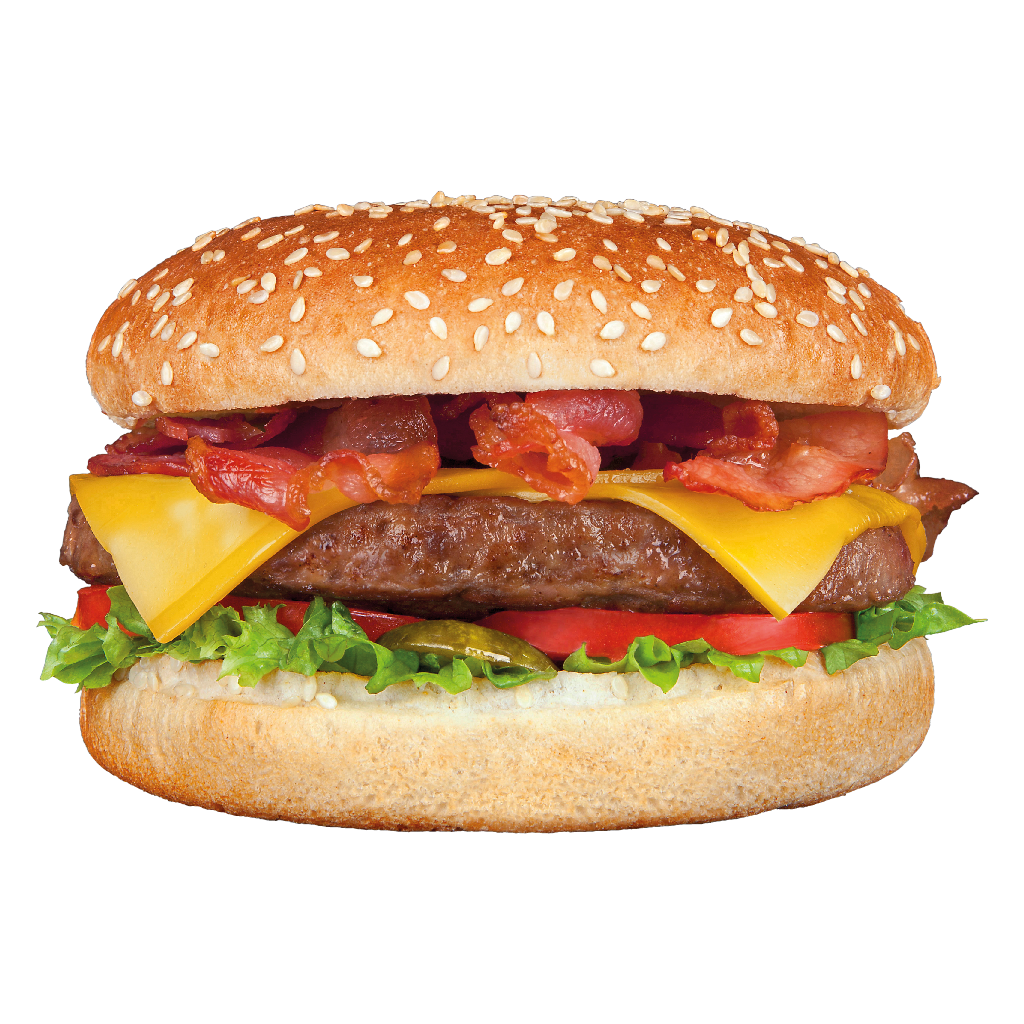 Cheese bacon burgermenu met drinken