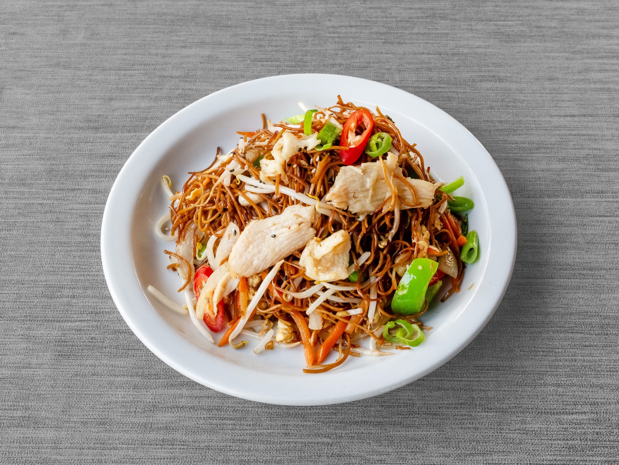 Chinese bami met kip en groenten